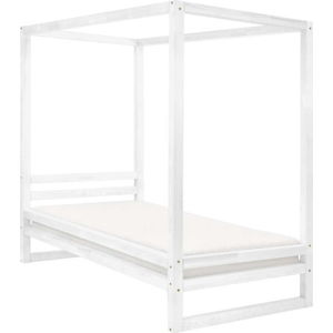 Bílá dřevěná jednolůžková postel Benlemi Baldee, 200 x 120 cm