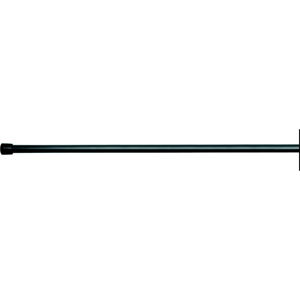 Černá tyč na sprchový závěs s nastavitelnou délkou iDesign Cameo, délka 66 - 107 cm