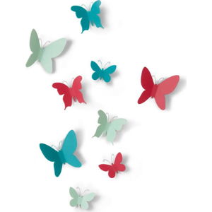Sada 9 nástěnných 3D dekorací Umbra Butterflies