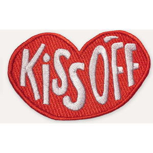 Červená zášivka ve tvaru rtů U Studio Design Kiss Off, 8,5 x 11 cm