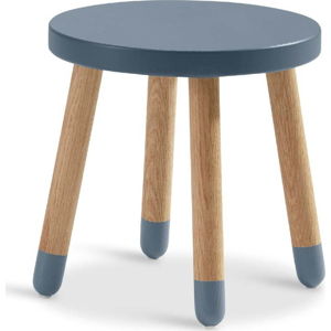 Modrá dětská stolička Flexa Dots, ø 30 cm