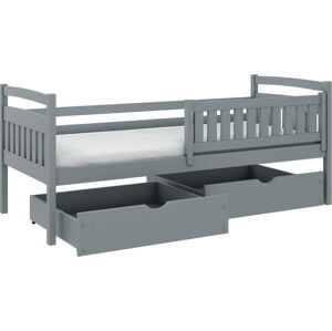 Šedá dětská postel s úložným prostorem 80x160 cm Terry - Lano Meble