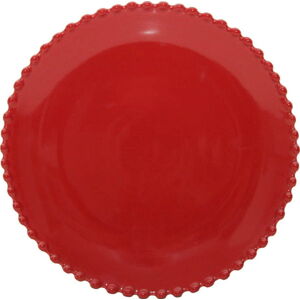 Rubínově červený kameninový dezertní talíř Costa Nova Pearlrubi, ø 22 cm