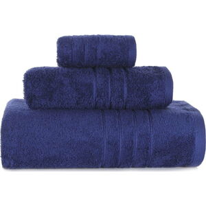 Sada 2 námořnicky modrých bavlněných ručníků a osušky IHOME Omega