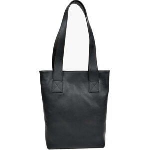 Černá kožená kabelka shopper Mangotti Bags Agatha