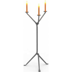 Antracitově šedý svícen na 3 svíčky Magis Officina, výška 98 cm