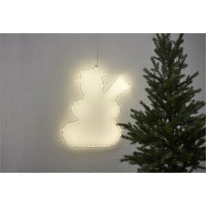 Závěsná svítící LED dekorace Star Trading Lumiwall Snowman, výška 50 cm
