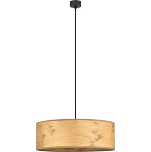 Béžové závěsné svítidlo z dřevěné dýhy Bulb Attack Ocho XL, ⌀ 45 cm