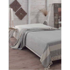 Bavlněný přehoz přes postel Baliksirti Grey, 200 x 240 cm