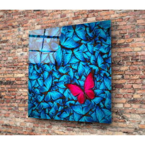 Skleněný obraz Insigne Azul Butterfly, 30 x 30 cm