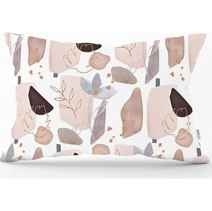 Povlak na polštář Minimalist Cushion Covers Soft Color Leaves, 35 x 55 cm