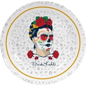 Nástěnný dekorativní keramický talíř Madre Selva Frida Sugar Skull
