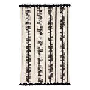 Béžovo-černý ručně tkaný bavlněný koberec Westwing Collection Rita, 50 x 80 cm