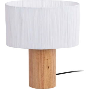 Stolní lampa se stínidlem z papírového výpletu v bílo-přírodní barvě(výška 30,5 cm) Sheer Oval – Leitmotiv