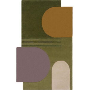 Zelený vlněný koberec 290x200 cm Lozenge - Flair Rugs