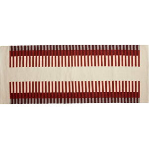 Béžovo-červený koberec Hübsch Sarah, 80 x 200 cm