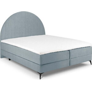 Světle modrá boxspring postel s úložným prostorem 160x200 cm Sunrise – Cosmopolitan Design