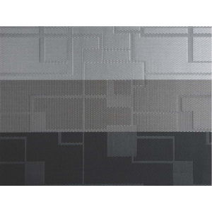 Šedé plastové prostírání Tiseco Home Studio Chiné Stripe, 30 x 45 cm