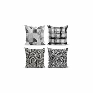 Sada 4 dekorativních povlaků na polštáře Minimalist Cushion Covers Minimalist Drawing, 45 x 45 cm