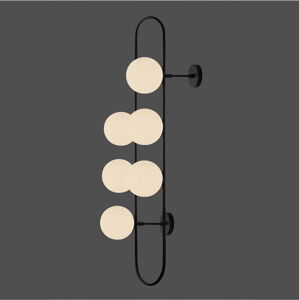 Černé nástěnné svítidlo Squid Lighting Elips, výška 124 cm