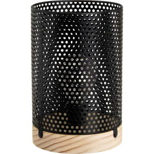 Černá stolní lampa s kovovým stínidlem (výška 20 cm) – Casa Selección