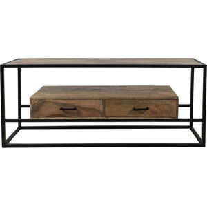 Černý TV stolek z mangového dřeva 140x58 cm Blackwell - HSM collection