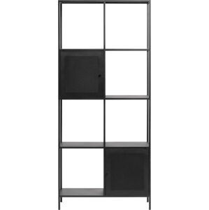 Černá kovová knihovna 80x180 cm Malibu – Unique Furniture
