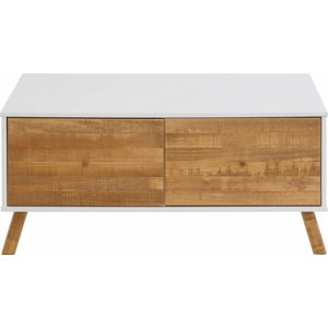 Konferenční stolek z masivního borovicového dřeva s bílými detaily Støraa Rafael