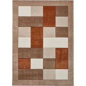 Terakotovo-béžový koberec Think Rugs Brooklyn, 160 x 220 cm