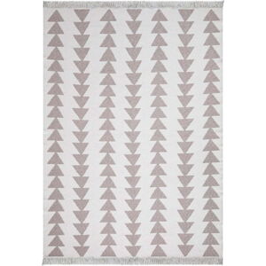 Bílo-béžový bavlněný koberec Oyo home Duo, 60 x 100 cm