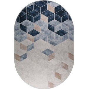 Bílo-modrý pratelný koberec 60x100 cm – Vitaus