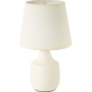 Bílo-krémová keramická stolní lampa s textilním stínidlem (výška 24 cm) – Casa Selección