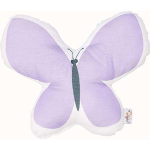 Fialový dětský polštářek s příměsí bavlny Mike & Co. NEW YORK Pillow Toy Butterfly, 26 x 30 cm