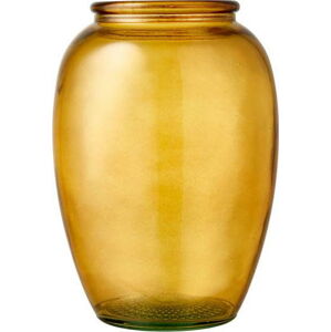 Žlutá skleněná váza Bitz Kusintha, ø 14 cm