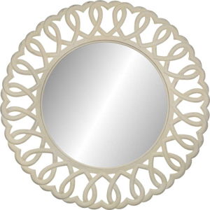 Zrcadlo s rámem v krémové barvě Livin Hill Rimini, ⌀ 91 cm