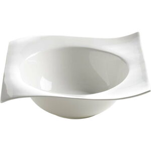 Bílá porcelánová salátová mísa Maxwell & Williams Motion, 23,5 x 23,5 cm