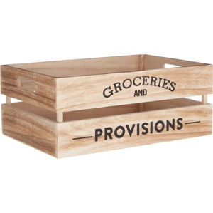 Dřevěný úložný box Premier Housewares Provisions, 25 x 35 cm