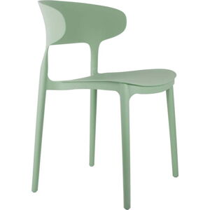 Světle zelené plastové jídelní židle v sadě 4 ks Fain – Leitmotiv