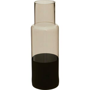 Skleněná váza s černými detaily Premier Housewares Cova, výška 30 cm