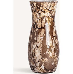 Hnědá skleněná váza Giulia – Burkina