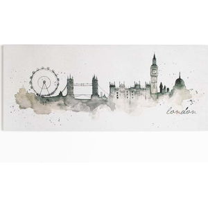 Obraz Graham & Brown London Watercolour, 120 x 50 cm