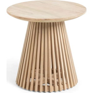 Příruční stolek z týkového dřeva Kave Home Irune, ø 50 cm