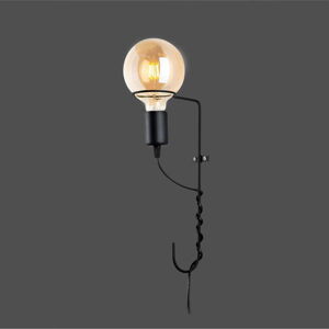 Černé nástěnné svítidlo Squid Lighting Penta, výška 30 cm
