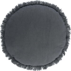 Tmavě šedý povlak na polštář Kave Home Clarice, ø 45 cm