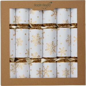 Vánoční crackery v sadě 6 ks Snowflakes - Robin Reed