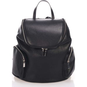 Černý kožený batoh Lisa Minardi Mardi