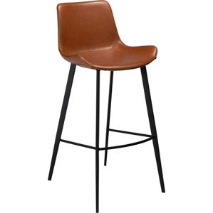 Hnědá barová židle z imitace kůže DAN–FORM Denmark Hype, výška 101 cm