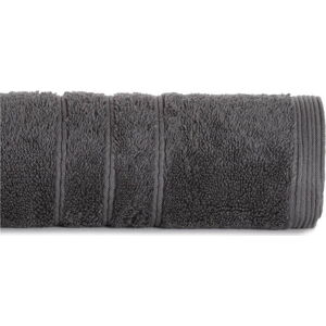 Tmavě šedý bavlněný ručník IHOME Omega, 50 x 100 cm