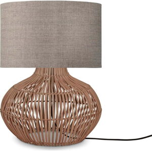 Stolní lampa s textilním stínidlem v béžovo-přírodní barvě (výška 48 cm) Kalahari – Good&Mojo