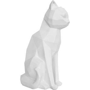 Matně bílá soška PT LIVING Origami Cat, výška 29,5 cm